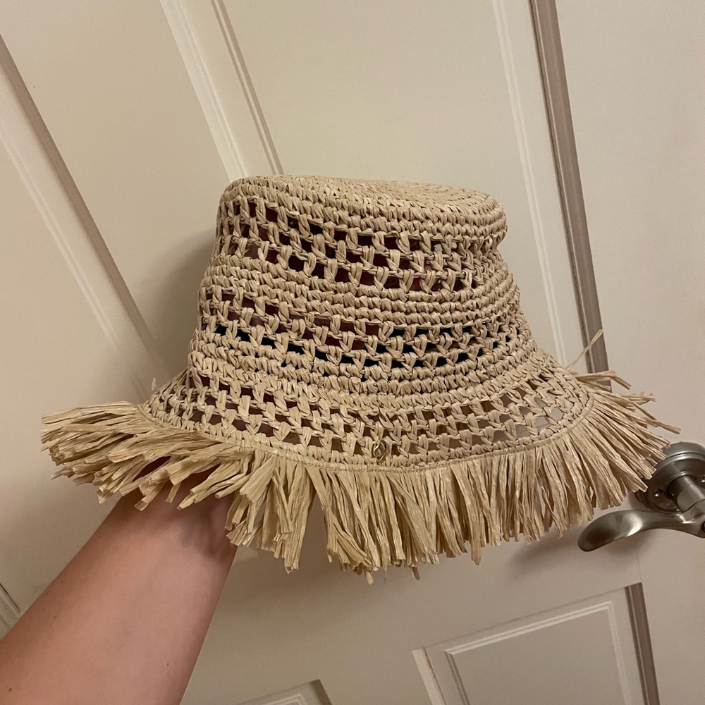 kate spade straw Hat - Natural